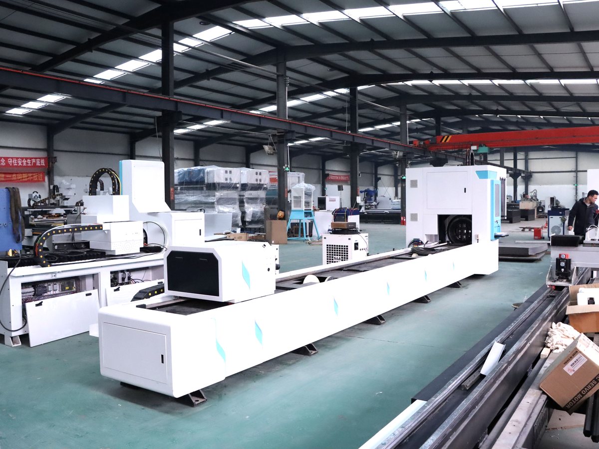 Modern CNC machining equipment on an automated production floor